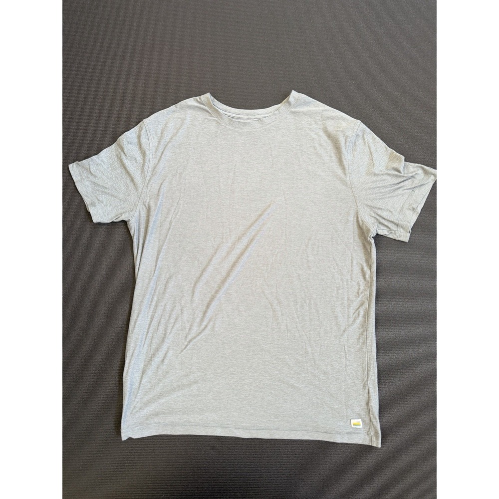 Vuori Men's Strato Tech Tee Heatherd Grey Large Short Sleeve Active